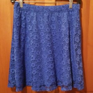 Abercrombie & Fitch blue lace skirt size Large new